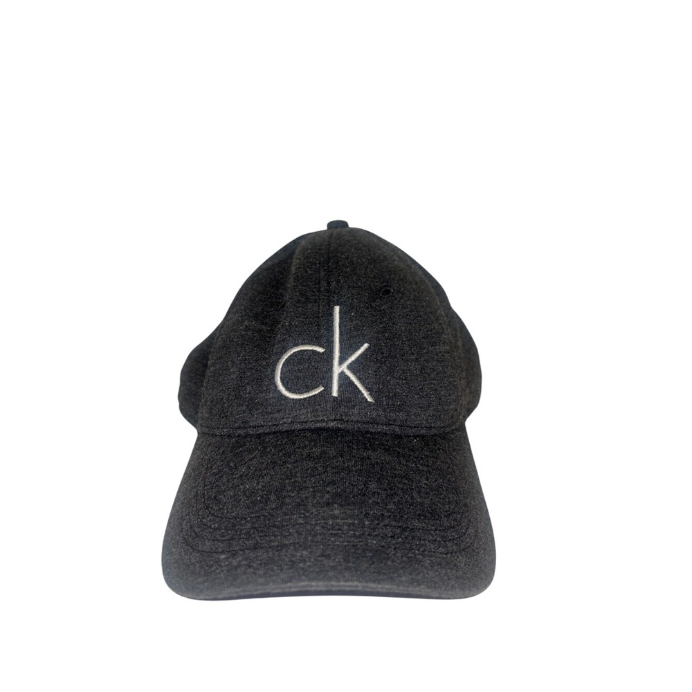 Calvin Klein Women Charcoal Gray Heathered CK Logo Baseball Cap Hat Adjustable